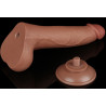 LoveToy SlidingSkin Gode avec Bourses Sliding Skin 17 x 4cm Marron